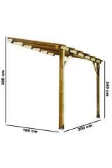 Ahşap Sundurma Çardak Gölgelik Bahçe Pergola Tente